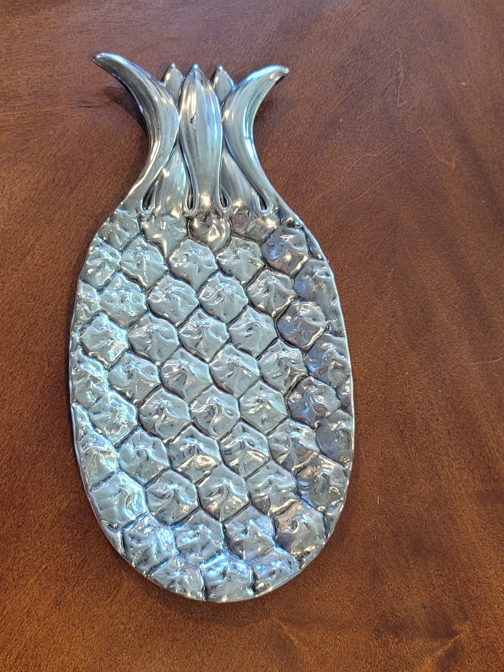 Vintage 1940's Reed & Barton Silver Plated Pineapple Tray Serving Dish 6" x 12"
